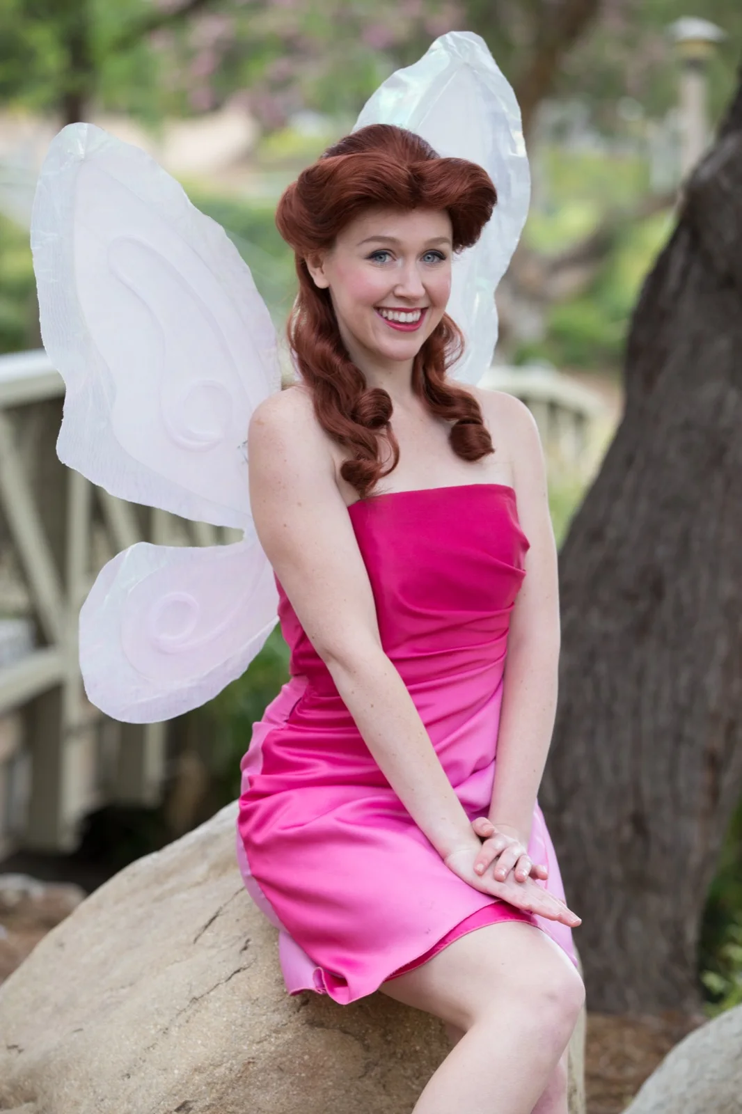 Pink Fairy party character in Columbus