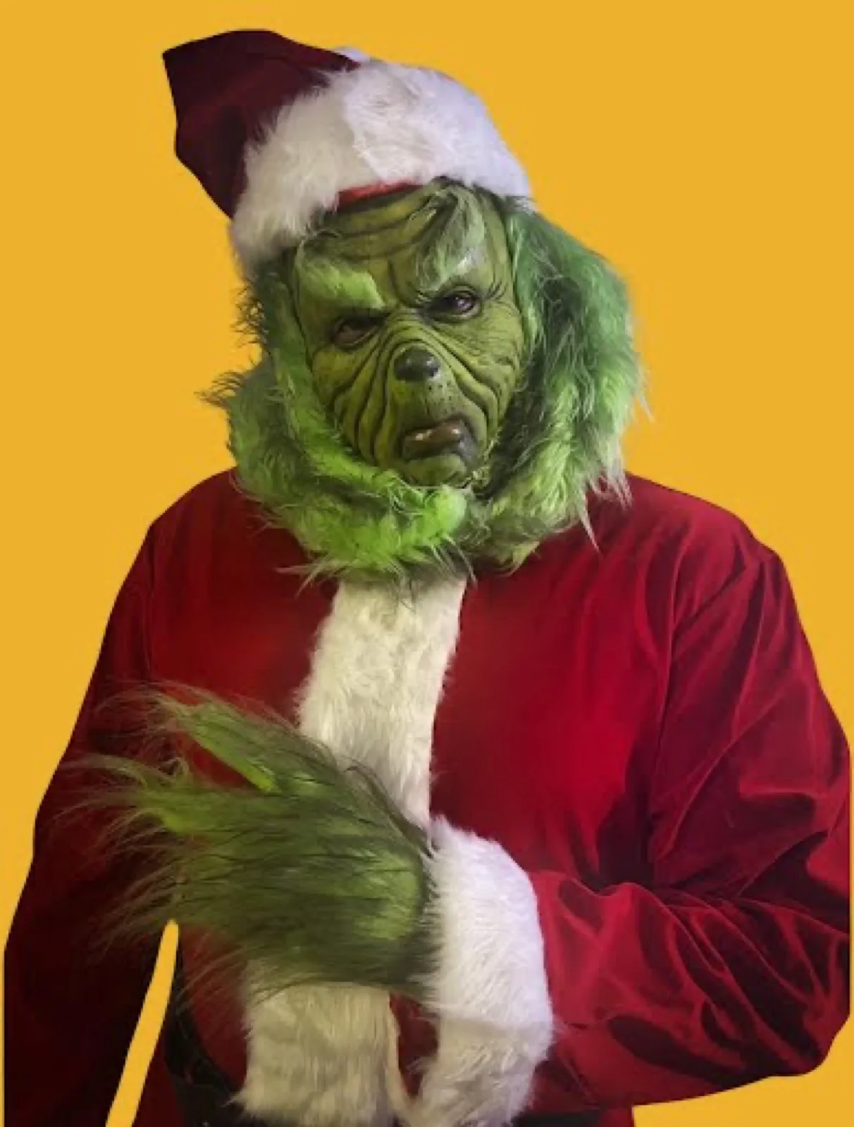 Holiday Grump party character in Columbus