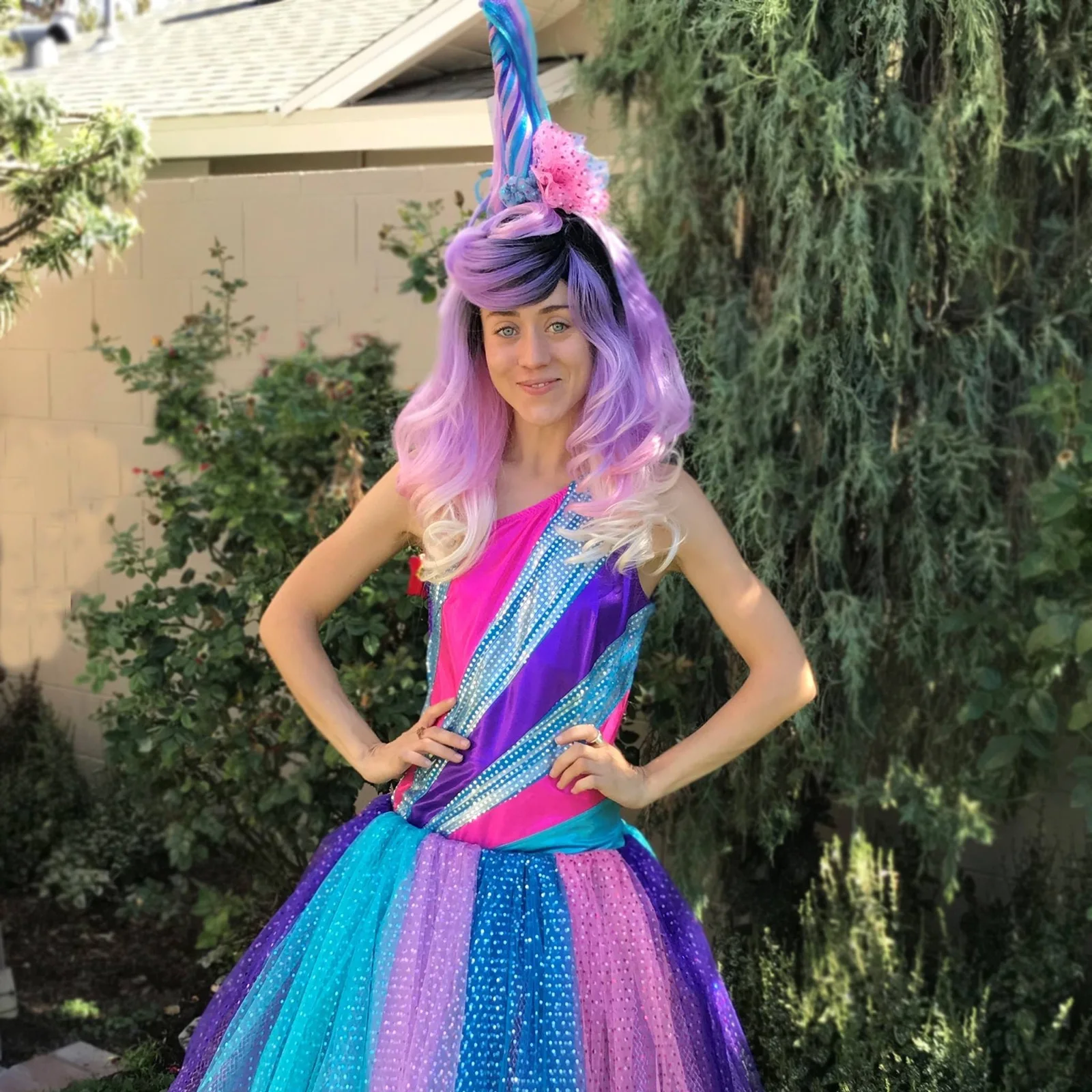 Unicorn Princess party character in Columbus